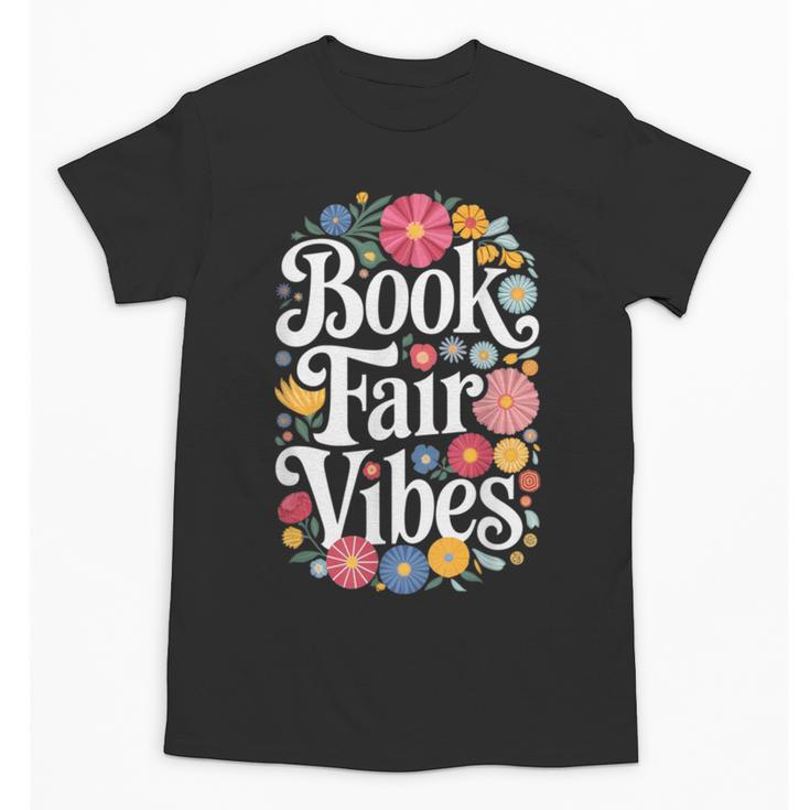 Book Fair Vibes Groovy 70s Retro School Librarian Unisex T-Shirt