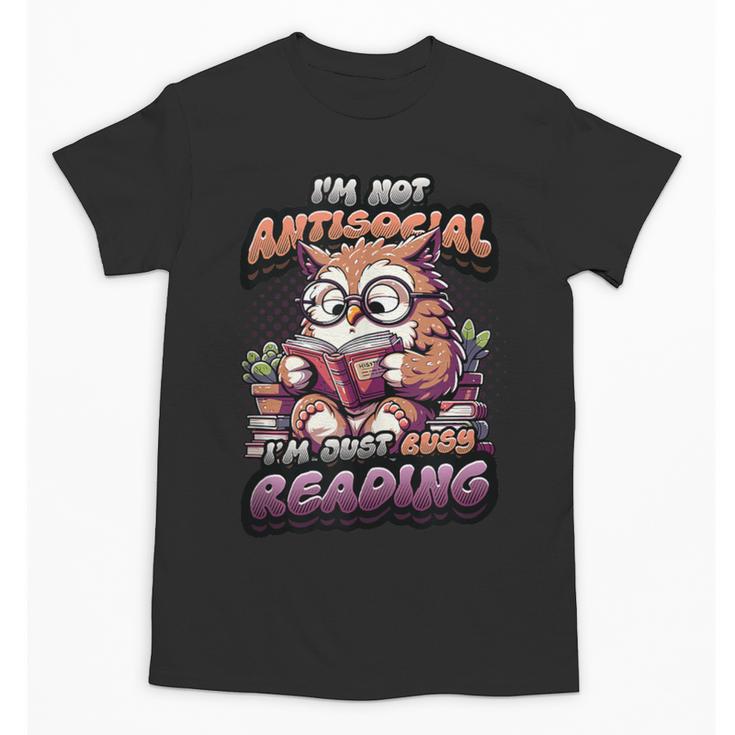 Book Lover Owl Reading Books Introvert Bookworm Unisex T-Shirt Book Lover Owl Reading Books Introvert Bookworm Unisex T-Shirt