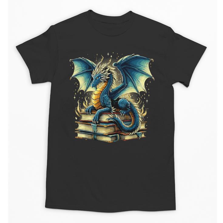 Book Lover Reading Fantasy Dragon Unisex T-Shirt