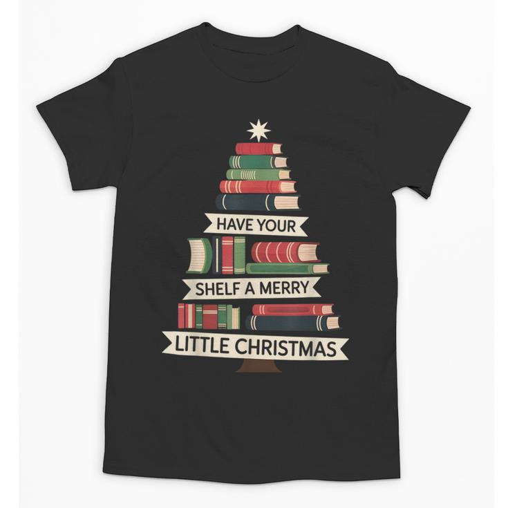 Book Merry Little Christmas Tree Holiday Unisex T-Shirt
