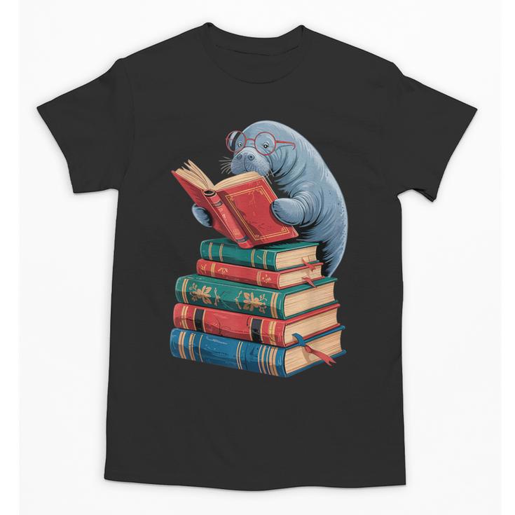 Book Reading Book Reader Manatees Sea Animal Sea Cow Manatee Unisex T-Shirt