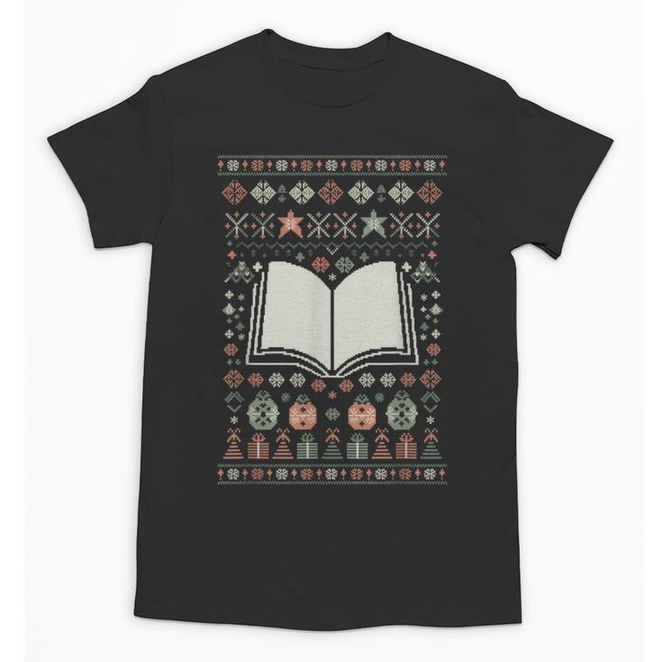 Book Reading Ugly Christmas Unisex T-Shirt