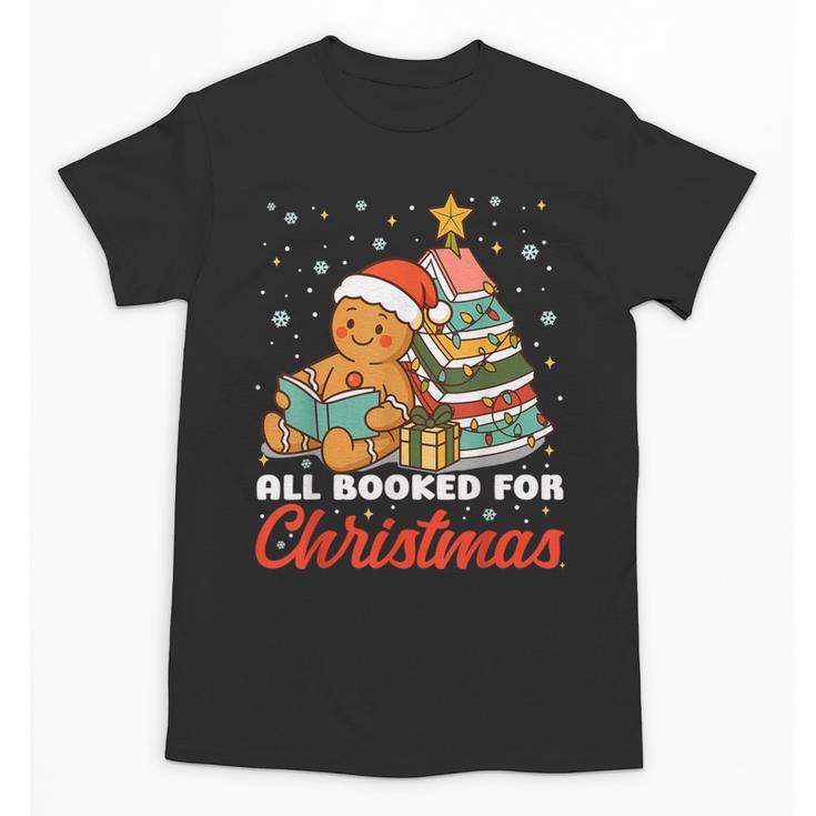 All Booked For Christmas Gingerbread Christmas Tree Book Kid Unisex T-Shirt