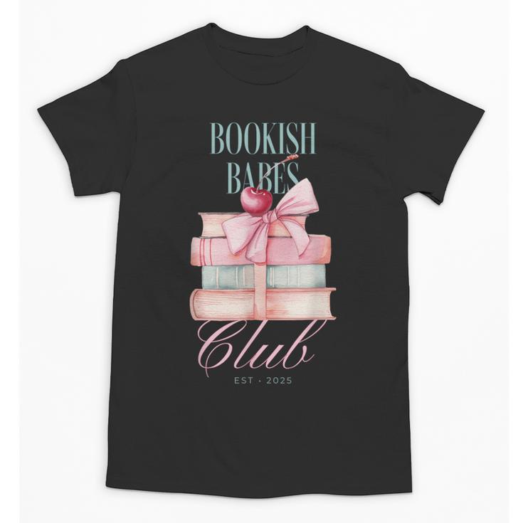 Bookish Babes Club Cute Pink Book Stack With Bow Unisex T-Shirt