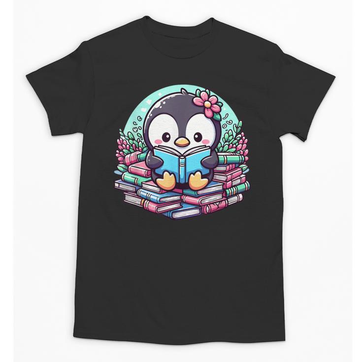 Bookish Penguin Heart A Readers Love Penguins Unisex T-Shirt