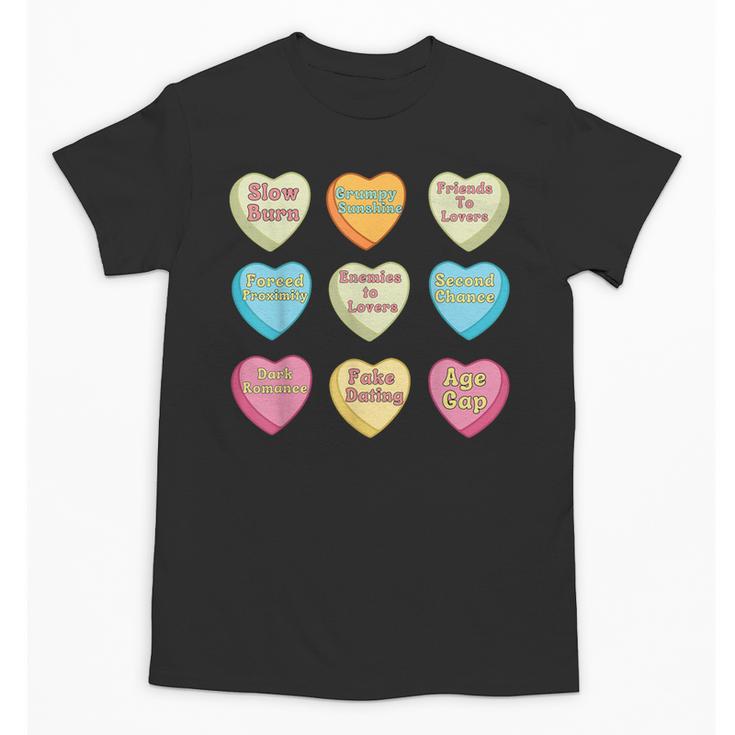 Bookish Romance Tropes Smut Reader Spicy Book Lover Unisex T-Shirt