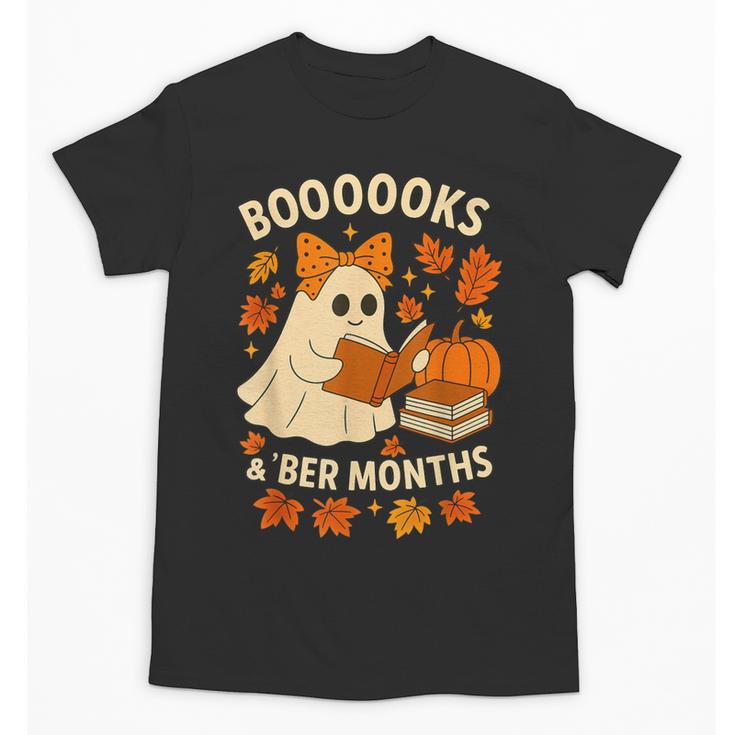 Books And BER Months Fall Librarian Reading Halloween Unisex T-Shirt