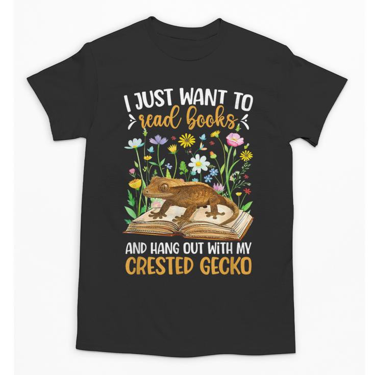 Books And Crested Gecko Owner Crestie Lover Unisex T-Shirt