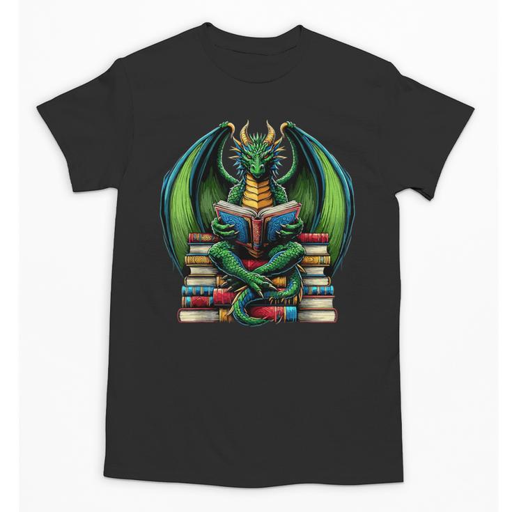 Books Dragon Reading Book Unisex T-Shirt