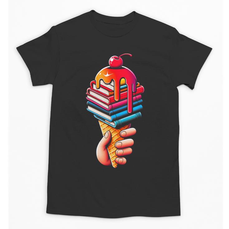 Books Reading Ice Cream Unisex T-Shirt