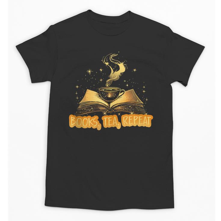 Books Tea Repeat Unisex T-Shirt