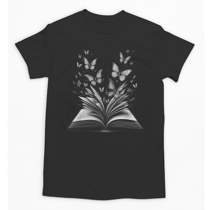 Butterflies And Book Lovers Reading Bookworm Unisex T-Shirt