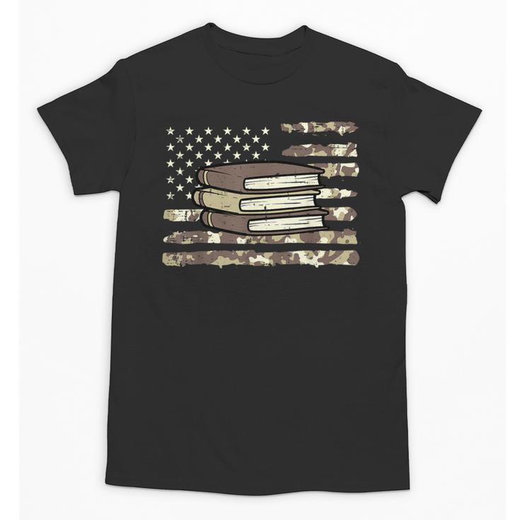 Camo Across America Read Reading Book Librarian Men Women Unisex T-Shirt