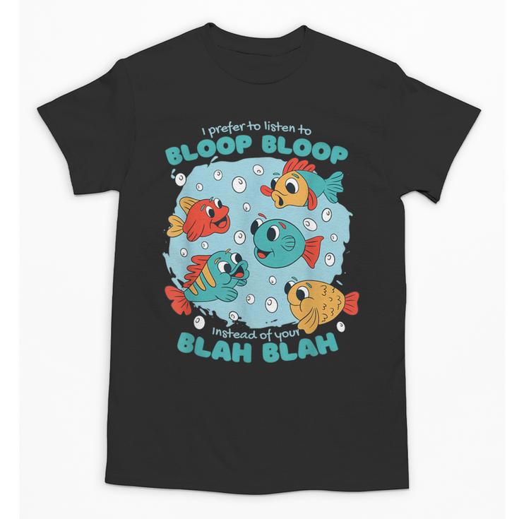 Cartoon Sarcasm Anti-Social Nihilism Introvert Fish Unisex T-Shirt