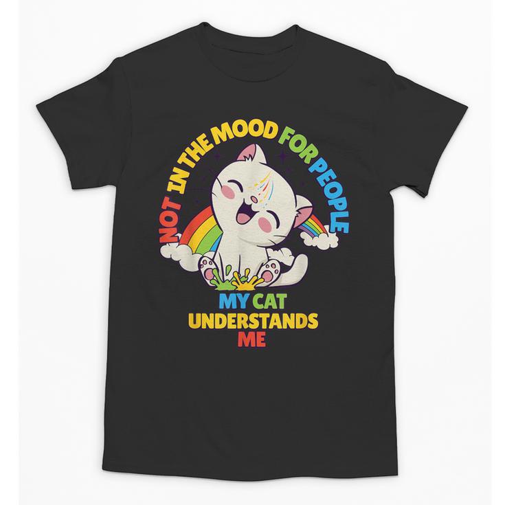 Cat Mom Loves Cats Dad Not In The Mood For People Introvert Unisex T-Shirt