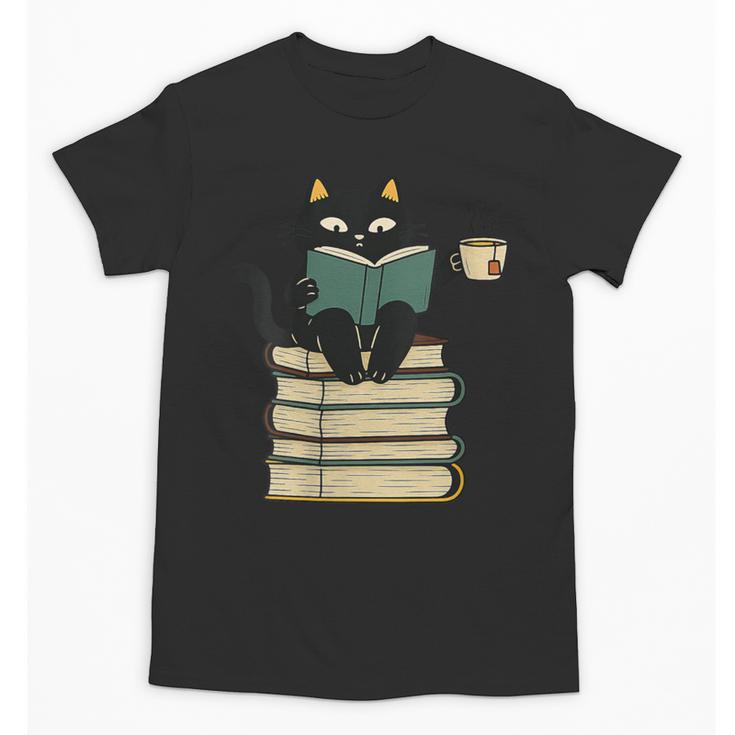 Cat Reading Book Unisex T-Shirt