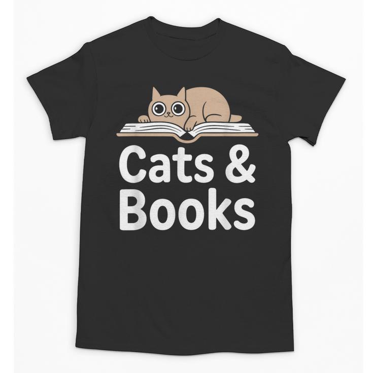 Cats And Books Unisex T-Shirt