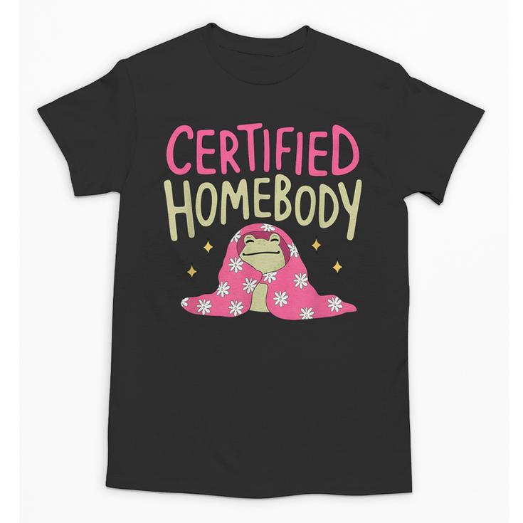 Certified Homebody Trendy Frog Introvert Unisex T-Shirt