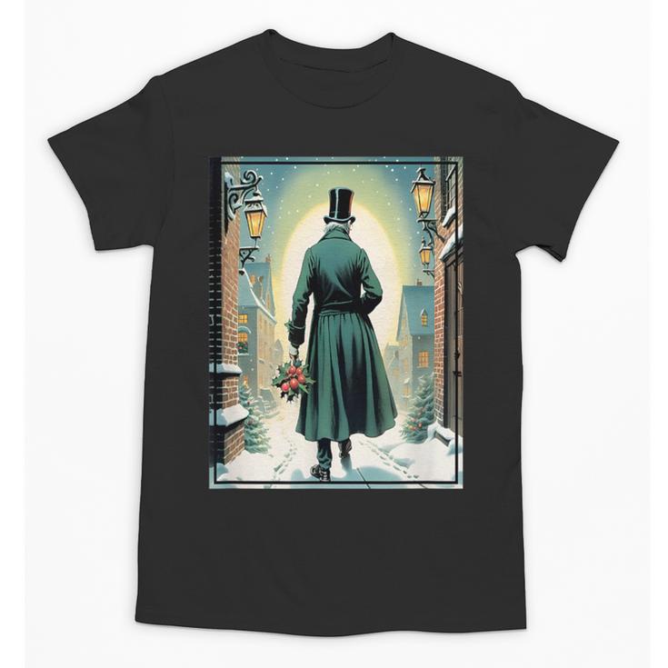 Charles Dickens Christmas Classic Book Ebeneezer Scrooge -Adults Kids Small Short Sleeve T-Shirt Unisex T-Shirt