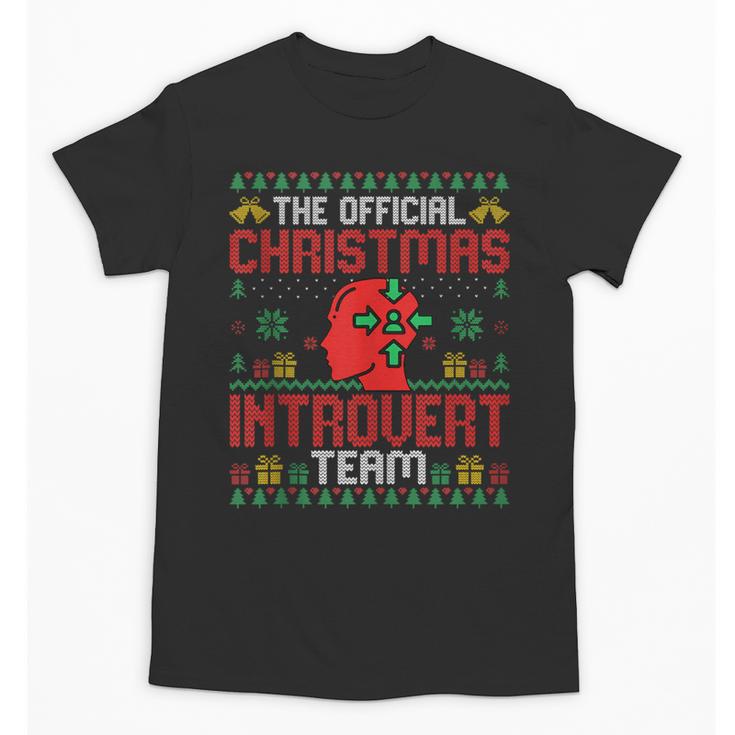 Christmas Introvert Team Introvert Introverted Xmas Unisex T-Shirt
