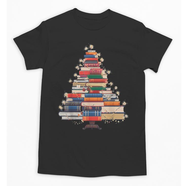 Christmas Tree Book Bookworm Unisex T-Shirt