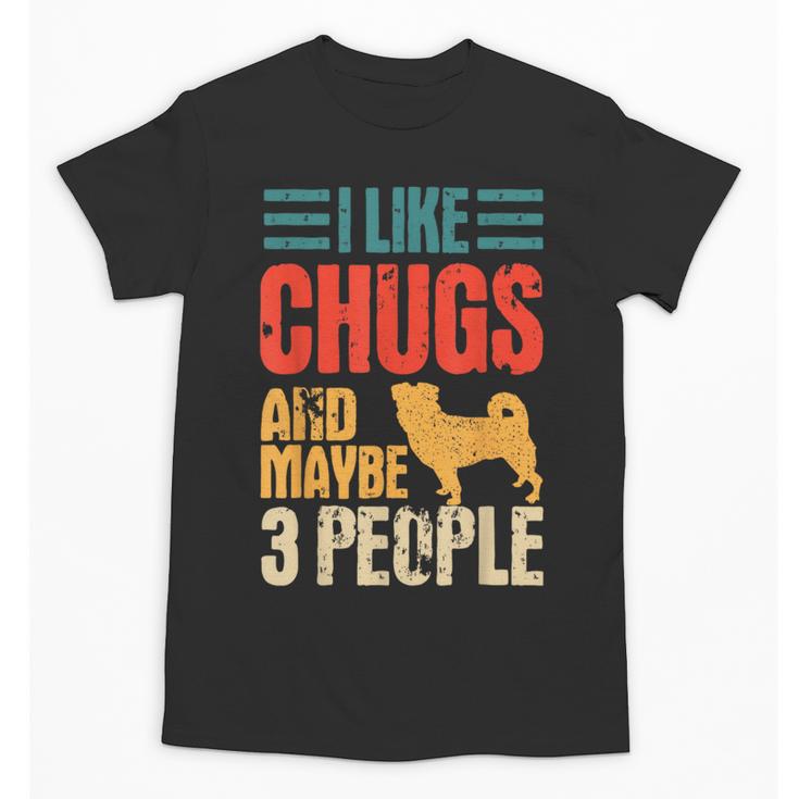 Chug Dog Retro Vintage Pughuahua Owner Fur Parent Introvert Unisex T-Shirt