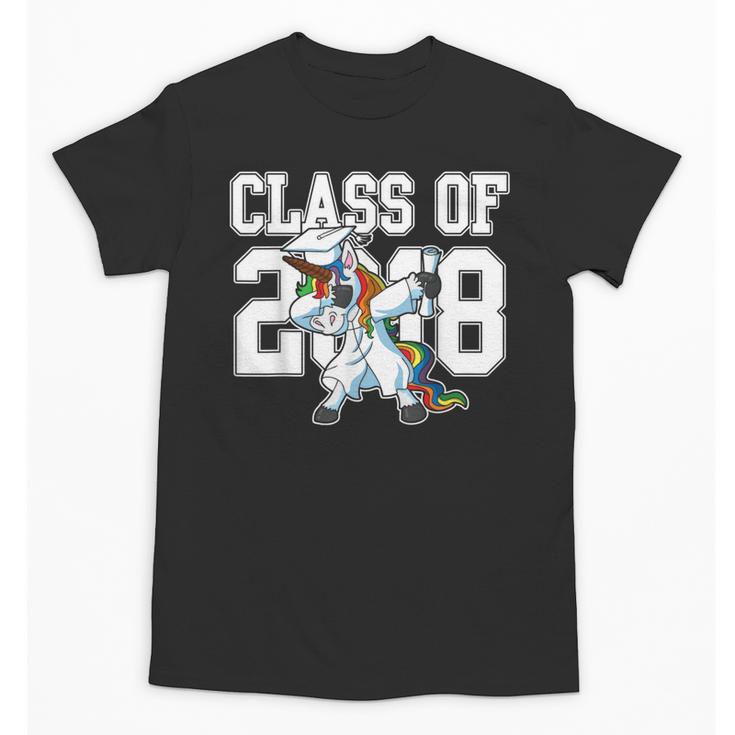 Class Of 2018 Dabbing Unicorn Graduation Shirt Unisex T-Shirt