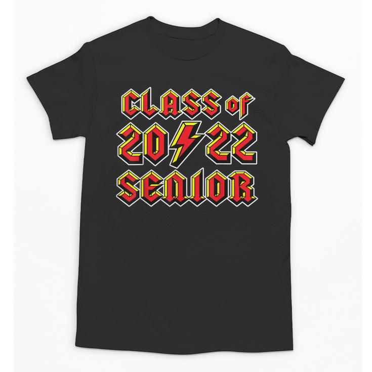 Class 2022 Senior 80s 90s Rock Retro Vintage Graduation Unisex T-Shirt