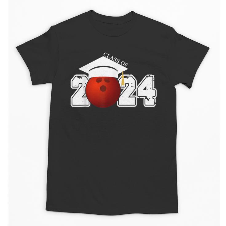 Class Of 2024 Graduation For Him Her Bowling Sports Unisex T-Shirt