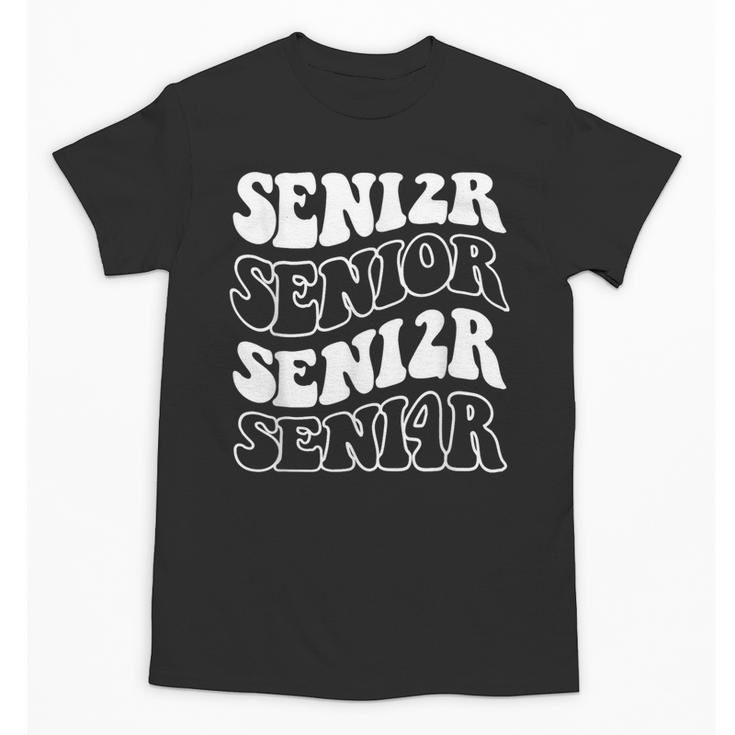 Class Of 2024 High School Senior Graduation Groovy Wave Unisex T-Shirt
