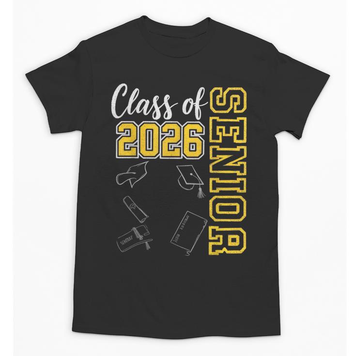 Class Of 2026 Senior 26 High School Graduation -Gold Unisex T-Shirt