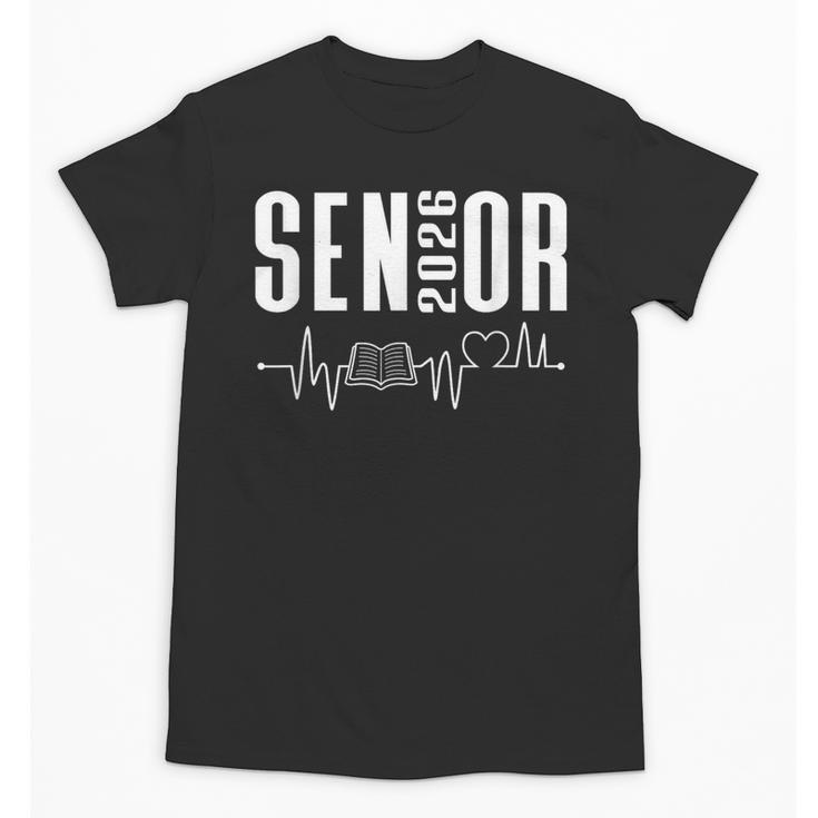 Class Of 2026 Senior Reading Themed Book Heartbeat Unisex T-Shirt