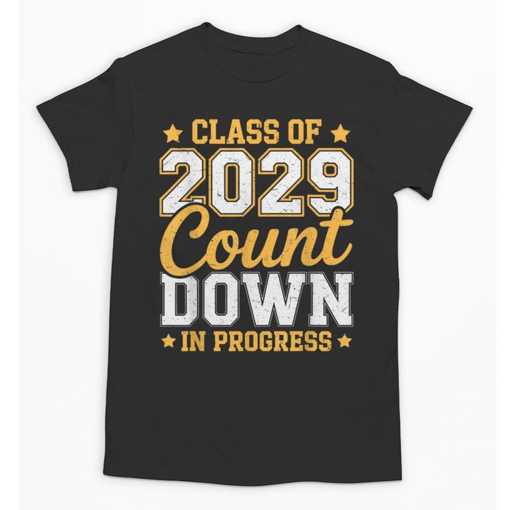 Class Of 2029 Count Down Fun First Day 8th Grade Graduation Unisex T-Shirt