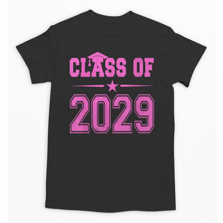 Class Of 2029 Pink Girls Shirt Graduation Unisex T-Shirt