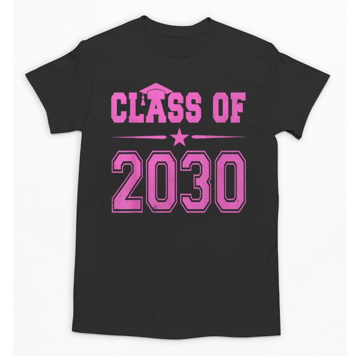 Class Of 2030 Pink Girls Shirt Graduation Unisex T-Shirt