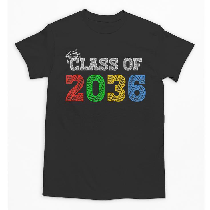 Class Of 2036 Grow With Me Graduation First Day Of School Unisex T-Shirt