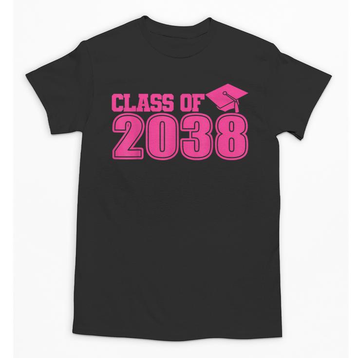 Class Of 2038 Pink Girls Growing Up School Memory Graduation Unisex T-Shirt