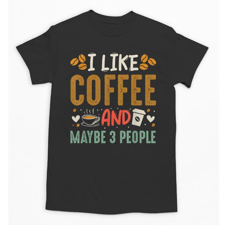Coffee & Introvert Humor Tee Quote Cute Font Unisex T-Shirt