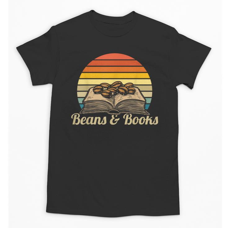 Coffee Beans & Books Retro Bookworm Librarian Unisex T-Shirt