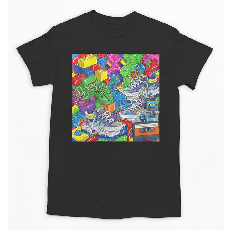 Colorful Kidcore 90s Nostalgia Meme Sneakers Robot Toy Slime Unisex T-Shirt