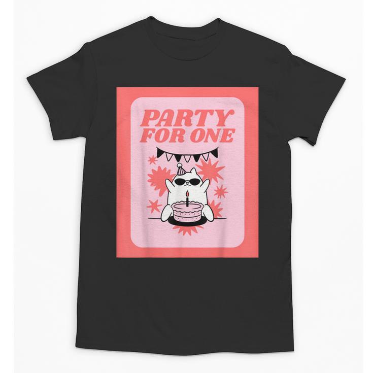 Cool Fun Cute Party Introvert Cat Character Unisex T-Shirt
