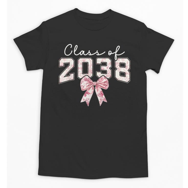 Coquette Bow Preppy Class Of 2038 Girly Girl 2038 Graduation Unisex T-Shirt