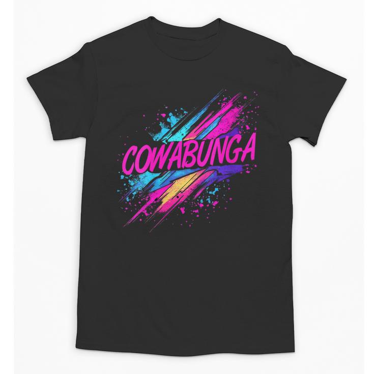 Cowabunga Retro 80s 90s Nostalgia Slang Neon Grunge Art Unisex T-Shirt