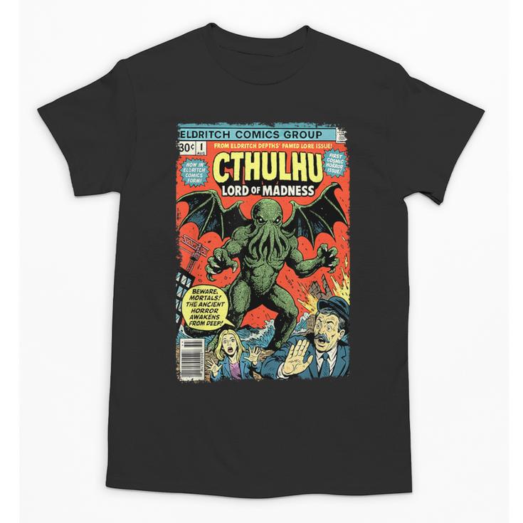 Cthulhu Lord Of Madness Vintage Comic Book Cover Unisex T-Shirt
