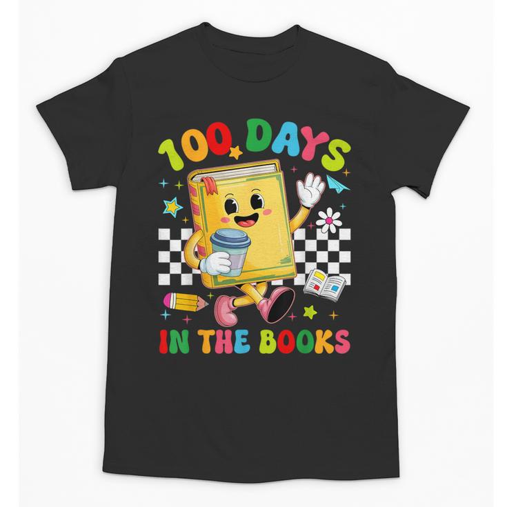 Cute 100 Days In The Books Groovy Boy Girl Teacher Unisex T-Shirt