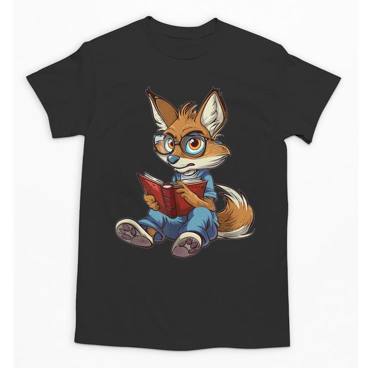 Cute Coyote With Book I Kids Coyote Unisex T-Shirt