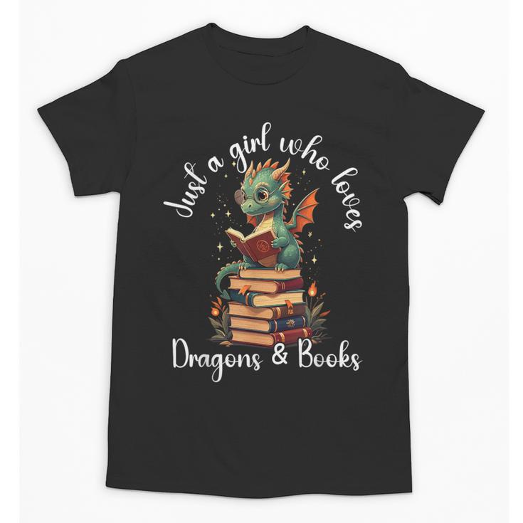 Cute Dragon Reading Book Bookworm Dragon And Books For Women Unisex T-Shirt
