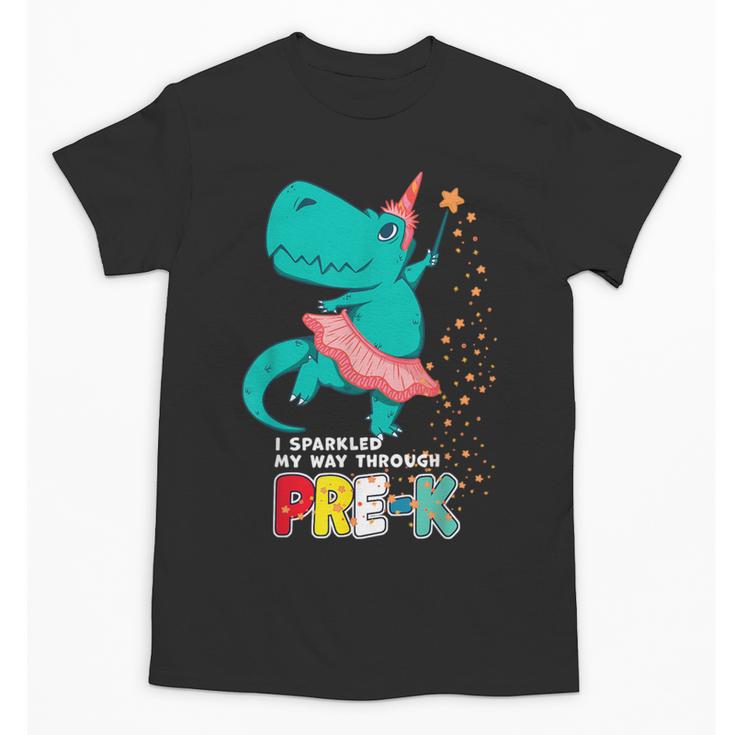 Cute Magical Ballerina Dino Unicorn Pre-K Graduation Unisex T-Shirt