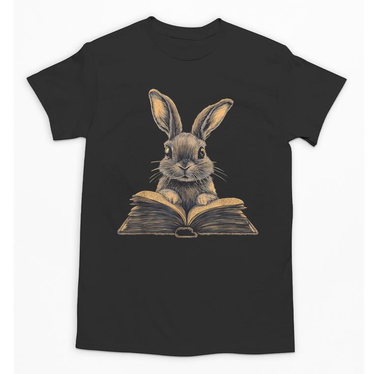 Cute Rabbit Bunny Book Lover Unisex T-Shirt