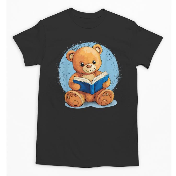 Cute Teddy Bear Reading Book Fun Unisex T-Shirt